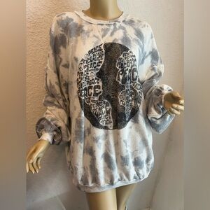 NWT We the Free, Free People Sweatshirt Peace & Love, MSRP $128, Sz M
